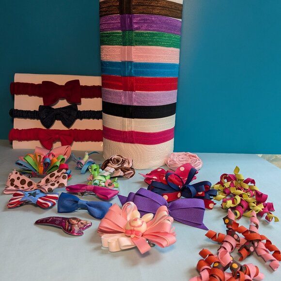 Stretchy Headbands & Clip On Hair Bows Bundle - Picture 9 of 12
